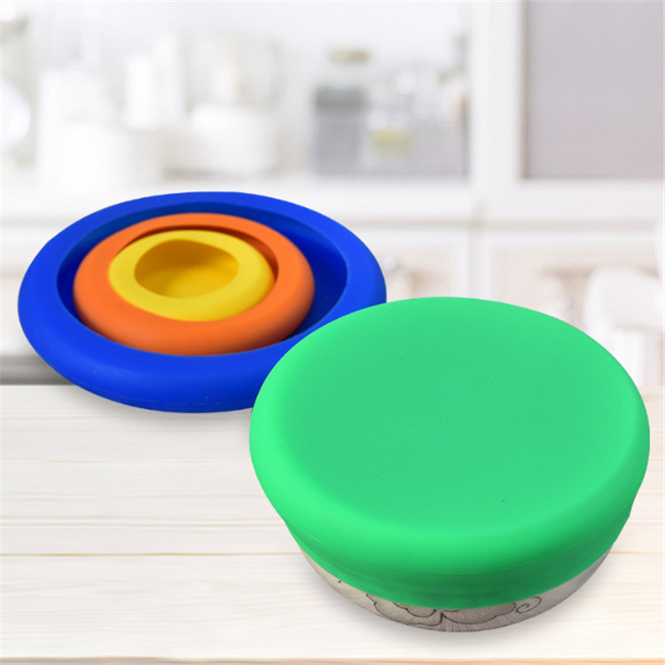Reusable & Eco-Friendly Kitchen Food Covers 4PCS Silicone Fruit Food Huggers