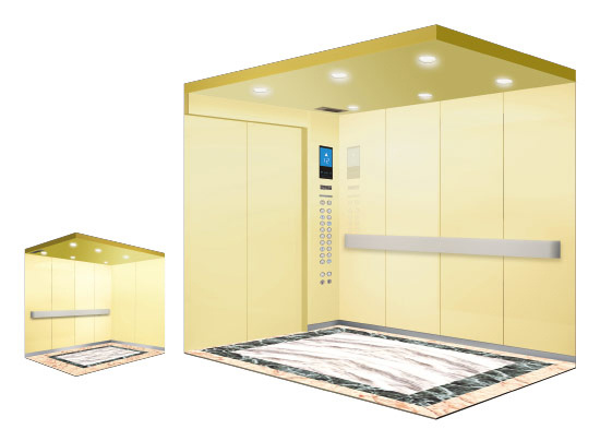 Load 1600kg Hospital Elevator / Bed Elevator