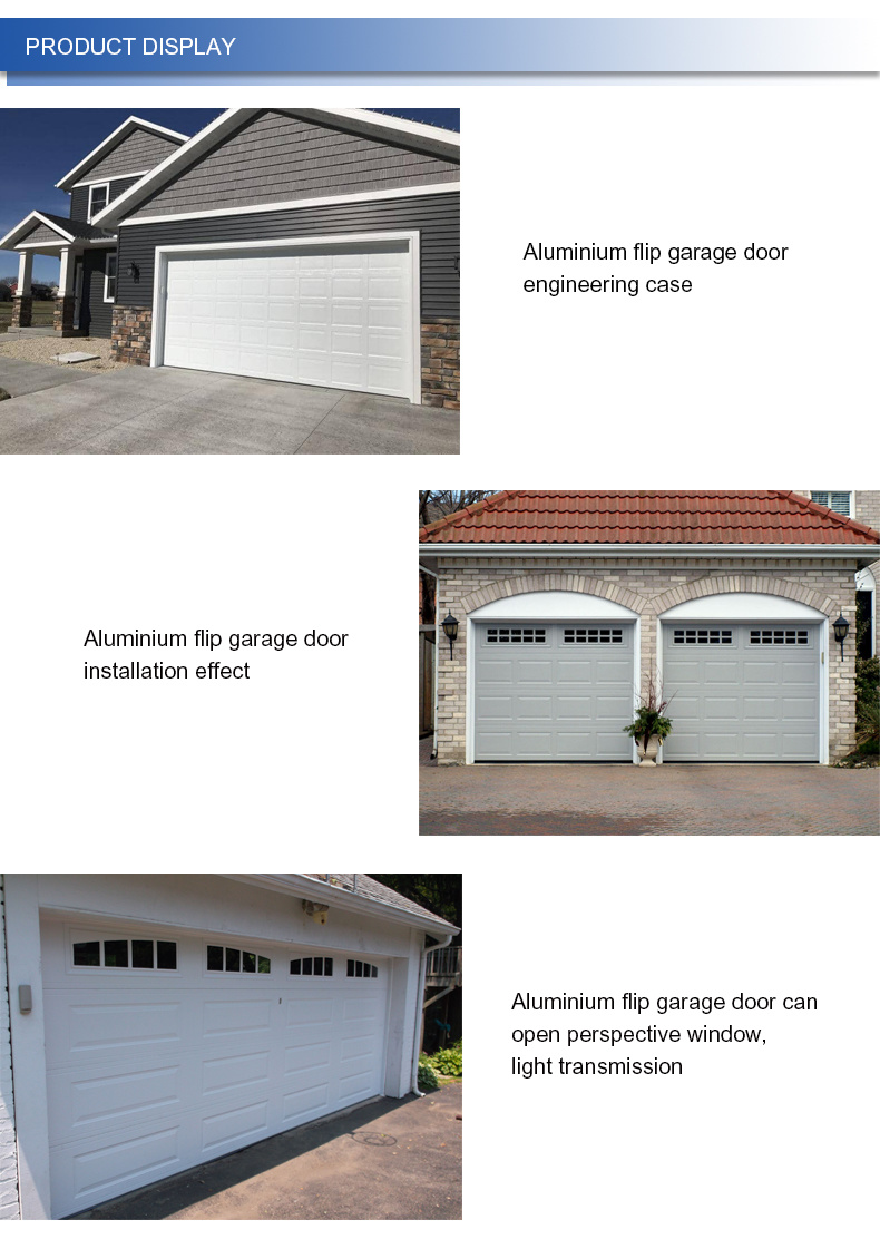 Residential Garage Used High Hardness Aluminum Flip Roller Garage Door
