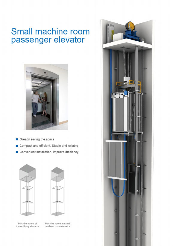 6 Person Small Size Machine Roomless Home Lift Villa Passenger Elevator