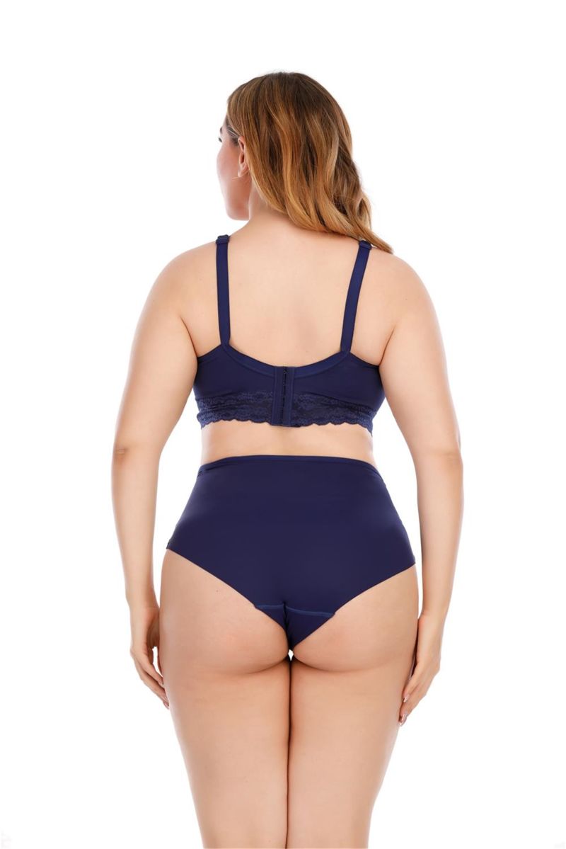 Ladies Plus Size Bra and Panty Set Sexy Underwear Set with Lace at Underbust Blue Ladies Underwear Ladies Lingerie Sexy Underwear Ladies Panty Bra-Walmart/BSCI