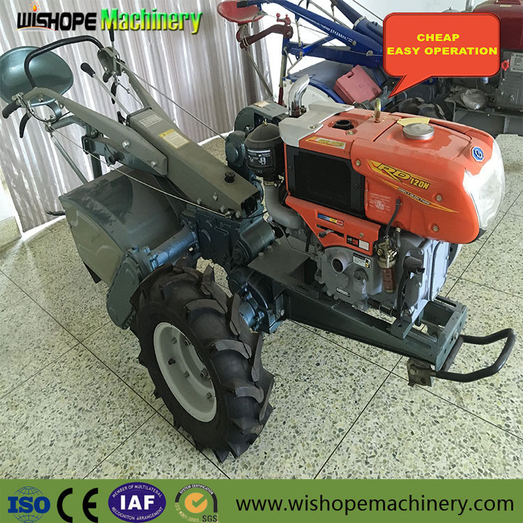 Small Paddy 2 Wheel Power Tiller Hand Walking Farm Tractor