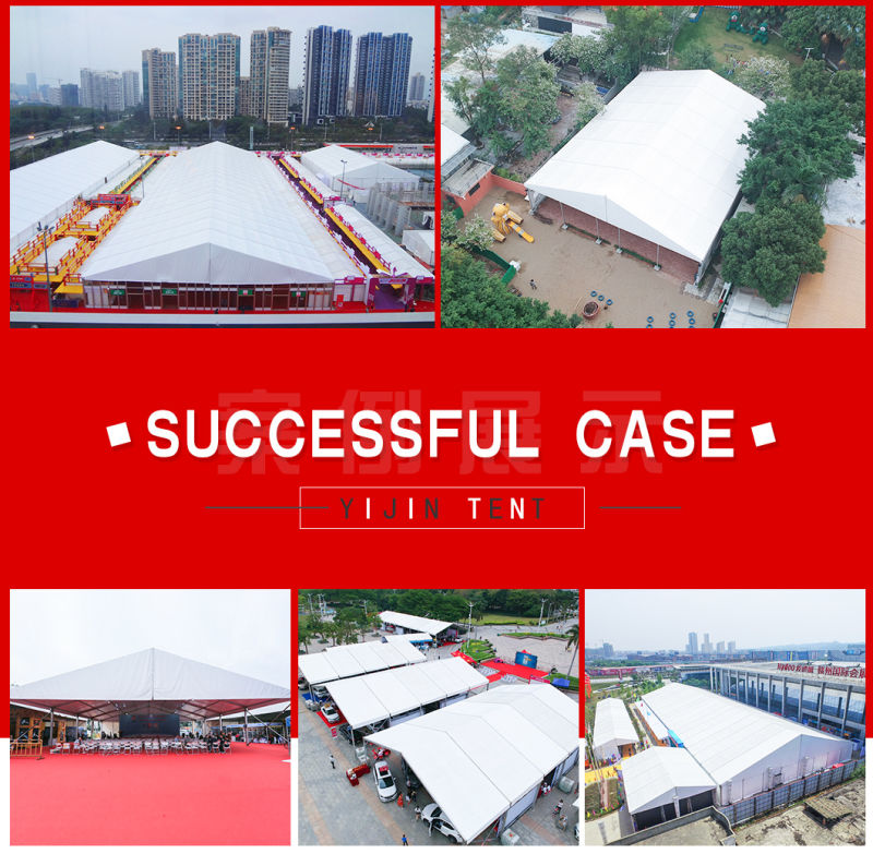 30m Width Big Outdoor Trade Show and Exhibition Tent with Glass Wall From Guangzhou Yijin