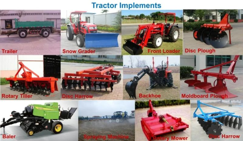 80HP 4 Wheel Drive Agriculture Farm Tractor, Wheeled Tractors with Cab
