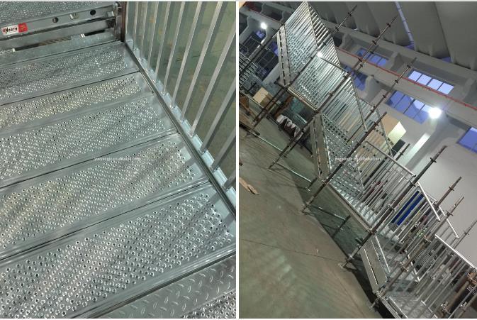 Outdoor Event Galvanized Steel Staircase for Public Use