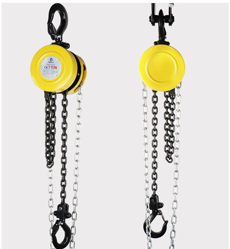 Hangzhou Dele Professional Sk Manual 1 Ton Chain Hoist Hand Lifting Pulley Chain Block