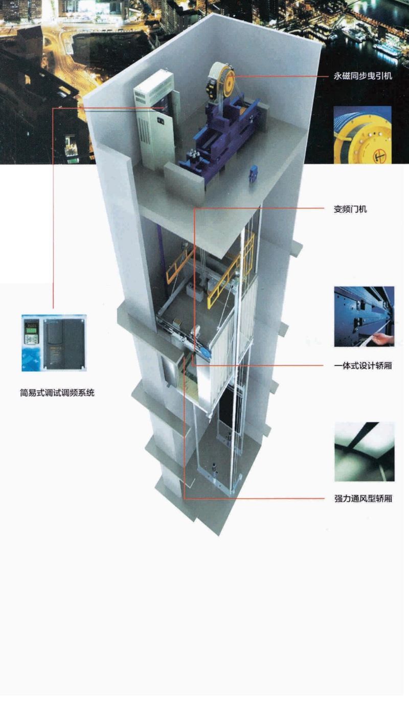 Asia FUJI Commercial Passenger Cargo Equipment Parts for Elevator