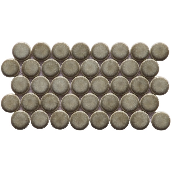 Retro Recycled Glass Penny Round Full Body Glass Mosaic Tile