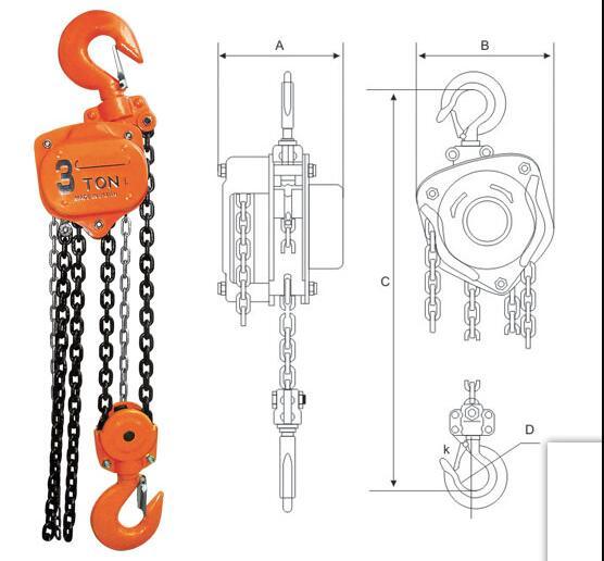 Profession Manual Chain Hoist Hand Lifting Pulley Chain Block