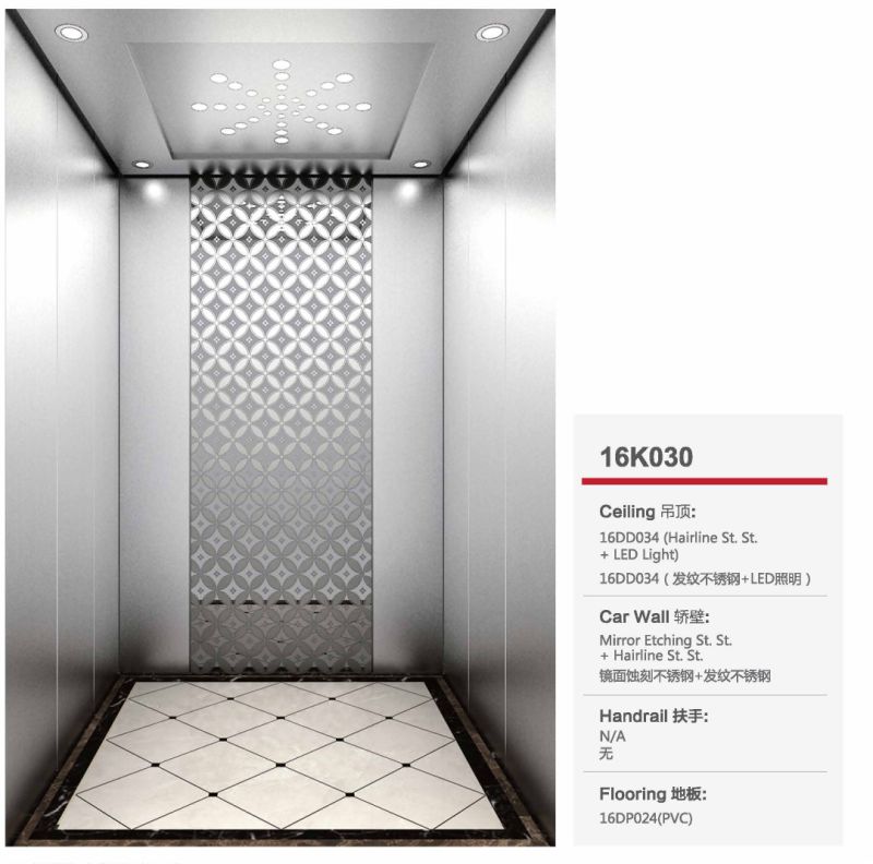 Syney Complete Set Vvvf Passenger Elevator Trend Style for Cafeteria