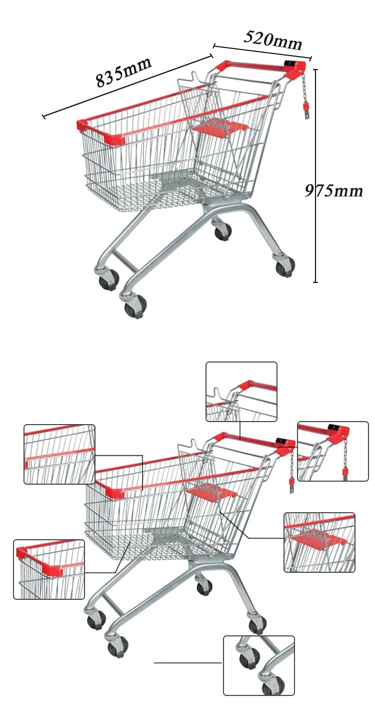 High Quality Wholesale Supermarket Grocery Shopping Carts