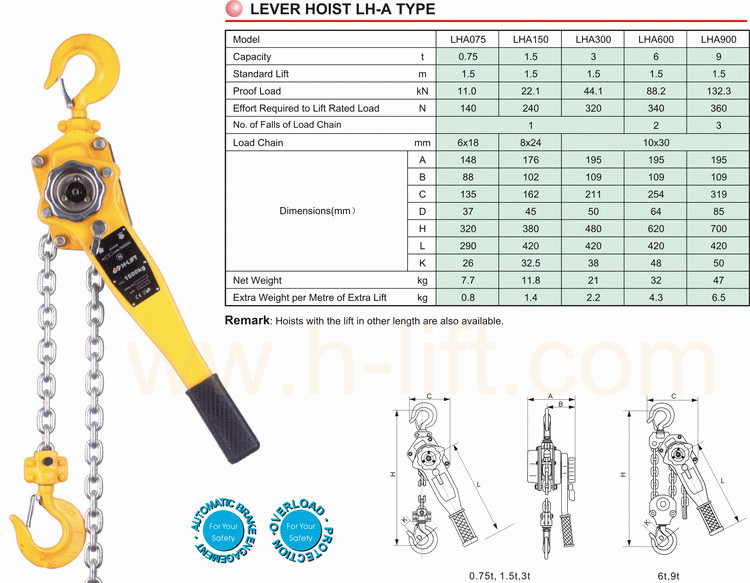 Lever Hoist/ Lever Block/Ratchet Chain Lever Hoist