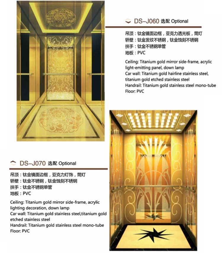 Top Grade Luxury Passenger Elevator Home Lift with Factory Price