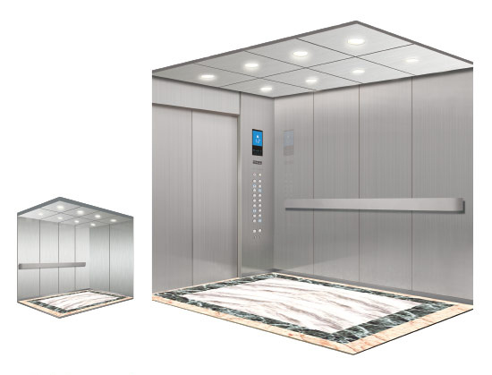 Load 1600kg Hospital Elevator / Bed Elevator