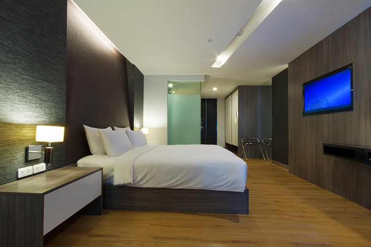 Modern Design Hotel Furnishing Fixed Movable Wood Upholstered Hospitality Furniture