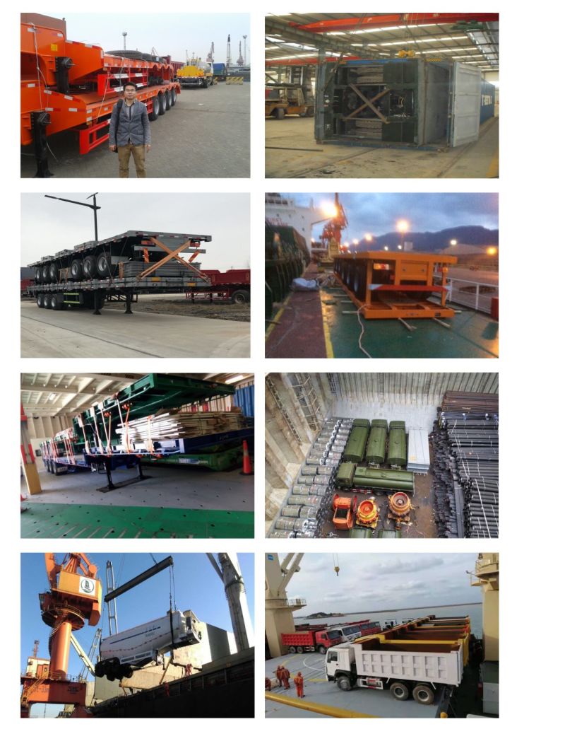 Heavy Transportation Flatbed Container Semi Trailer for Cargo Transport