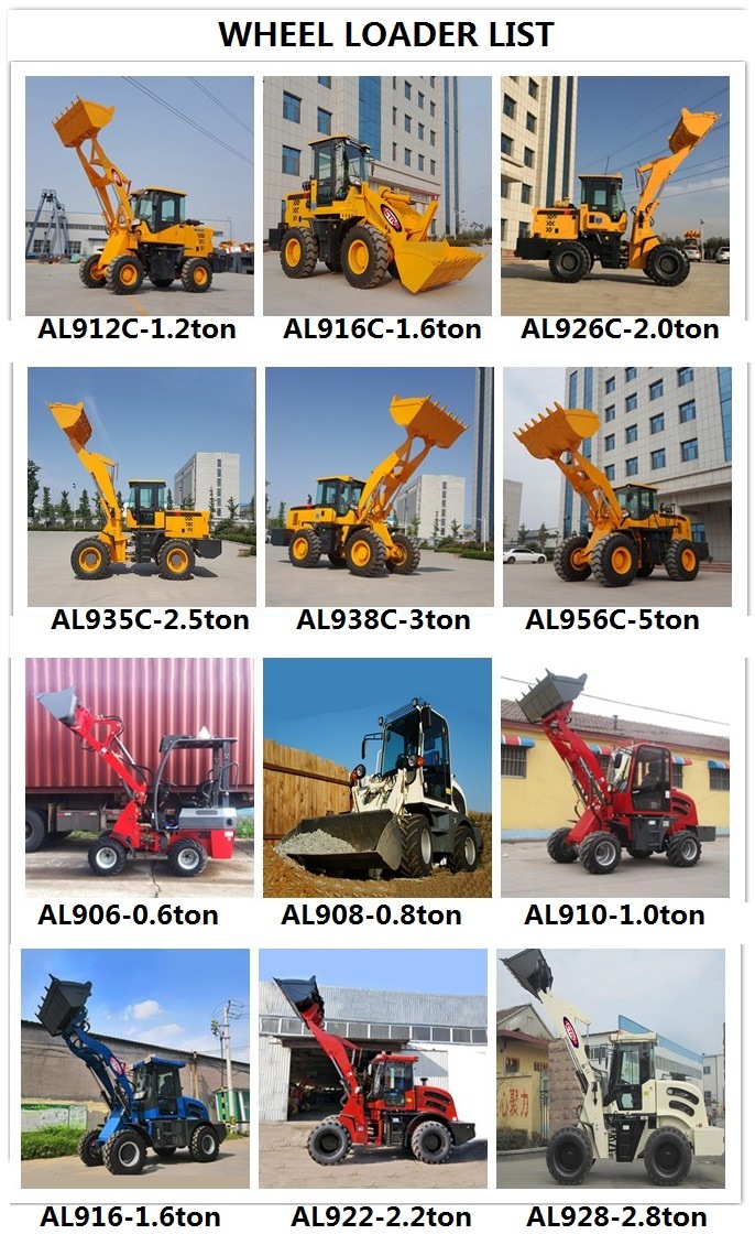 Chinese 4 Wheel Drive 1.2ton Mini Front End Wheel Loader for Multi-Purpose Use
