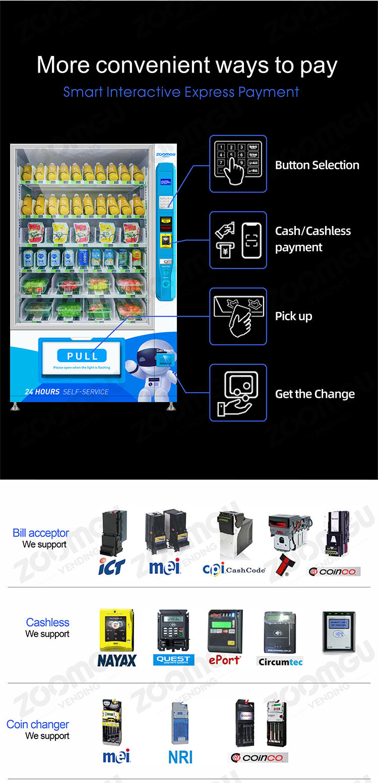 Zg Smart Snacks and Beverage Vending Machine with Elevator