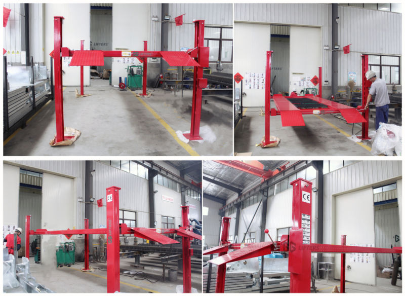 Four Post Hydraulic Lift for Two Cars Parking elevator lift