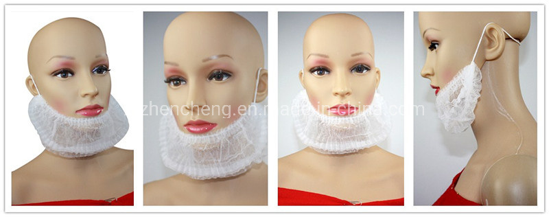 White Non Woven Highly Breathable Disposable Beard Cover for Catering