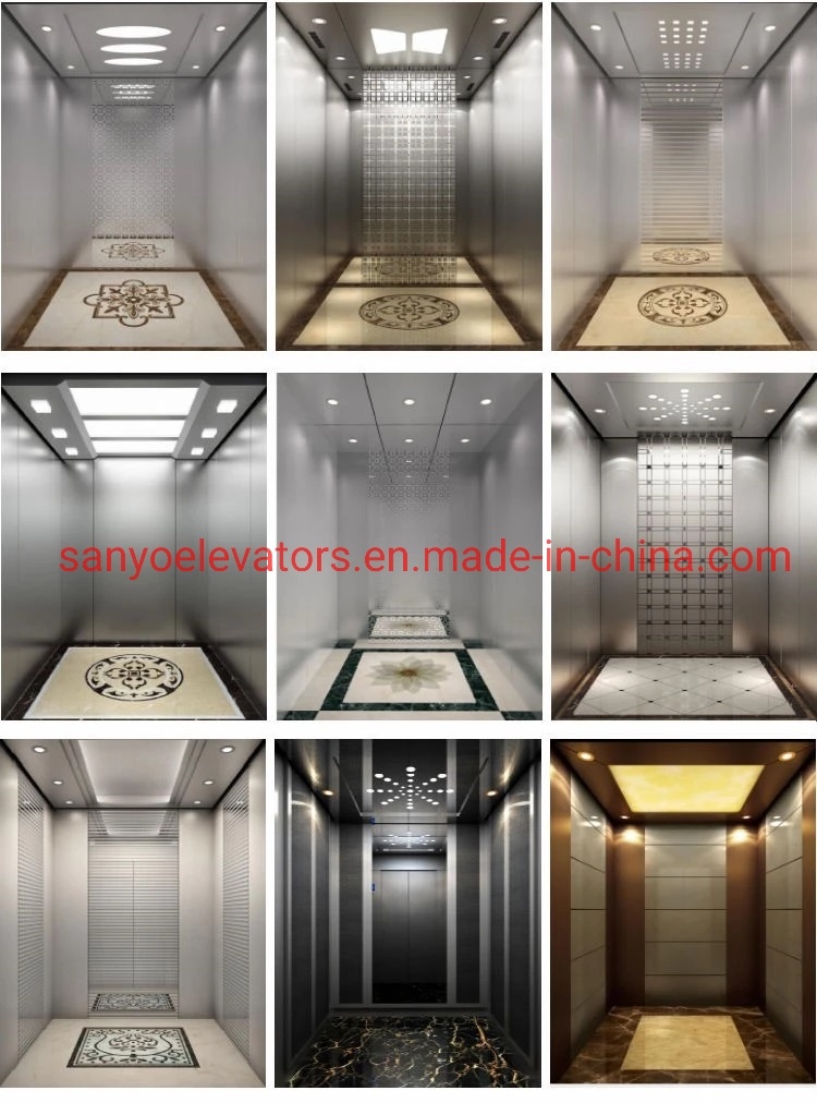 Braille Button Luxury Cabin passenger Elevator Lift