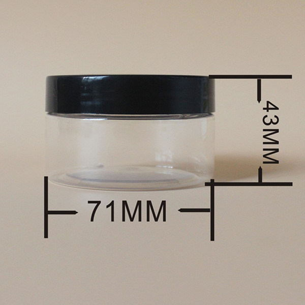 100ml Clear Pet Jar Empty Food Jar Pet Cream Jar