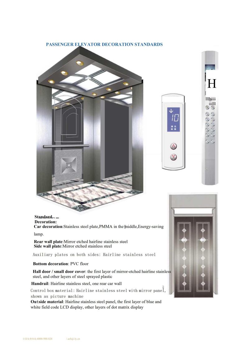 Asia FUJI Lift Professional Vvvf Machine Room Passenger Elevator