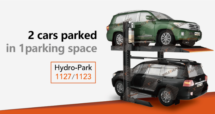 2 Post 2 Level Hydraulic Garage Car Lift for Parking