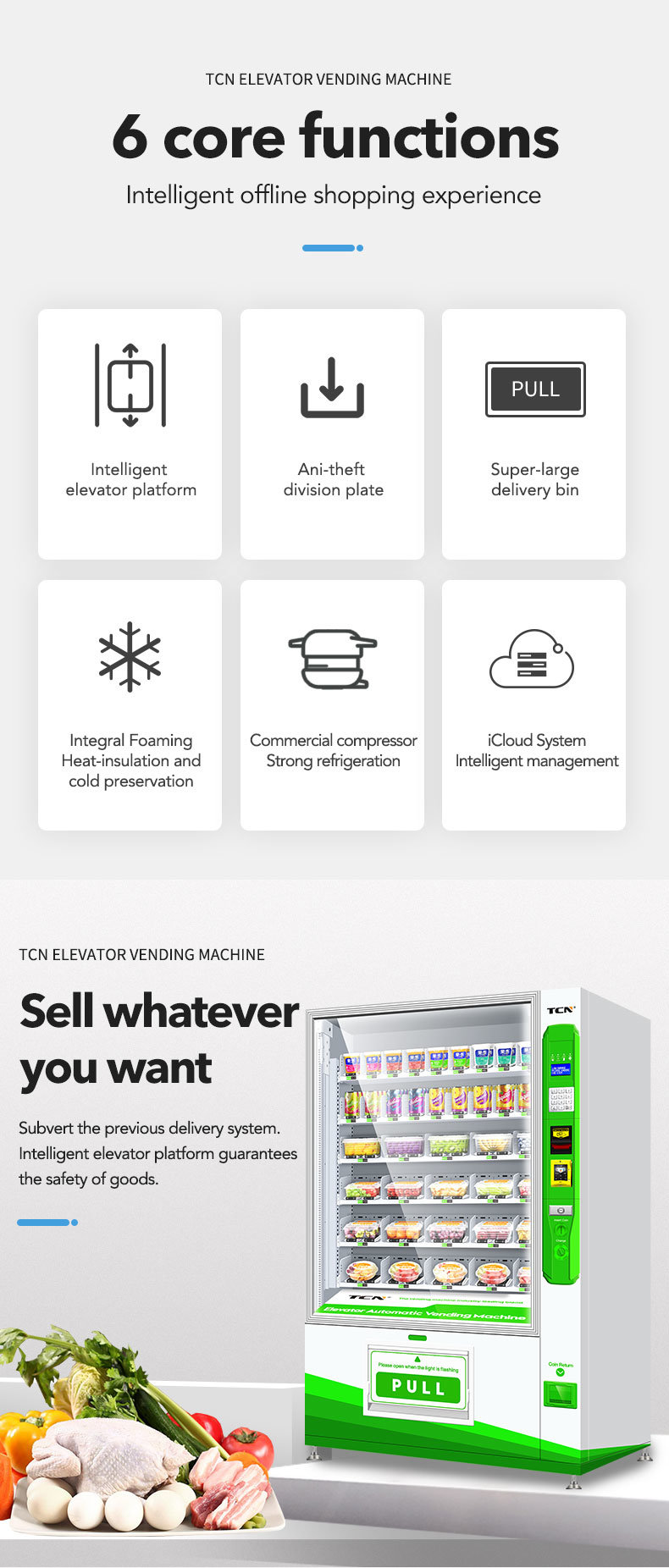 Smart Snacks and Beverage Vending Machine with Elevator