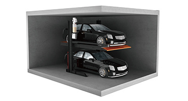 2 Levels 2 Post Simple Car Elevator for Home Use