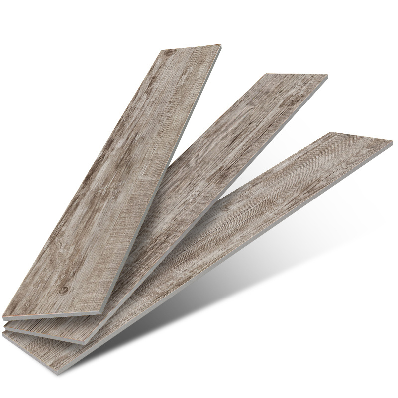12X12 Wooden Floor Basement Grey Wood Grain Tile in Kitchen