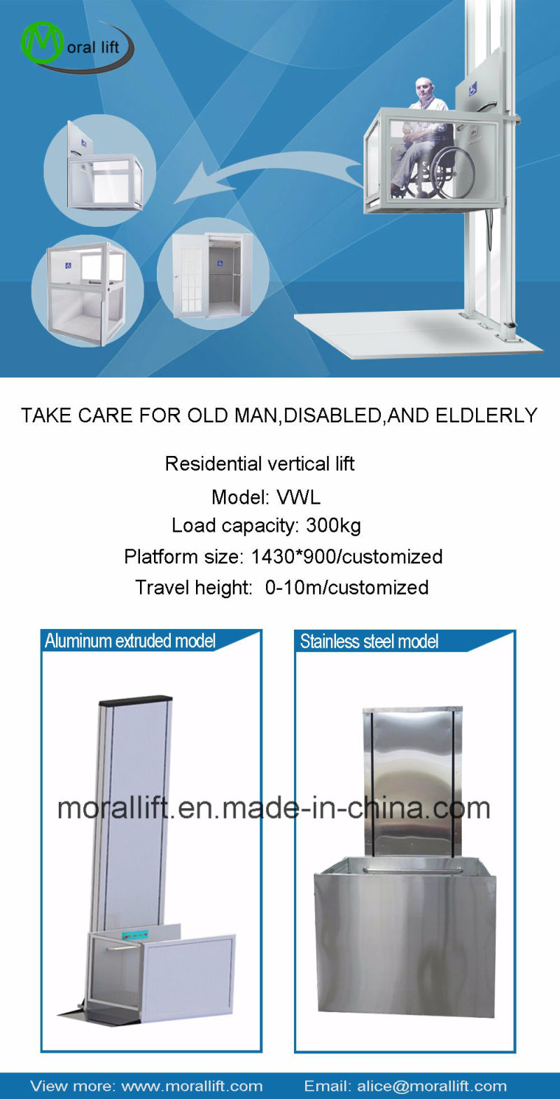 Residential Home Elevator for Disabled People