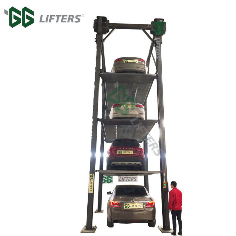 Four Post Multi-level Shuttle Stacker Parking System smart car parking lift