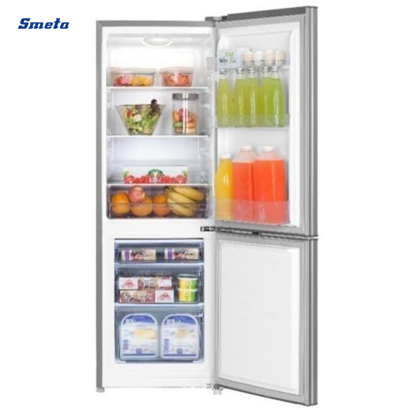 175L Home Use Defrost Stainless Steel Refrigerator with Bottom Freezer