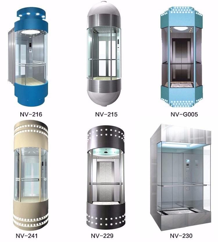Low Noise Outdoor Panoramic Sightseeing Elevator