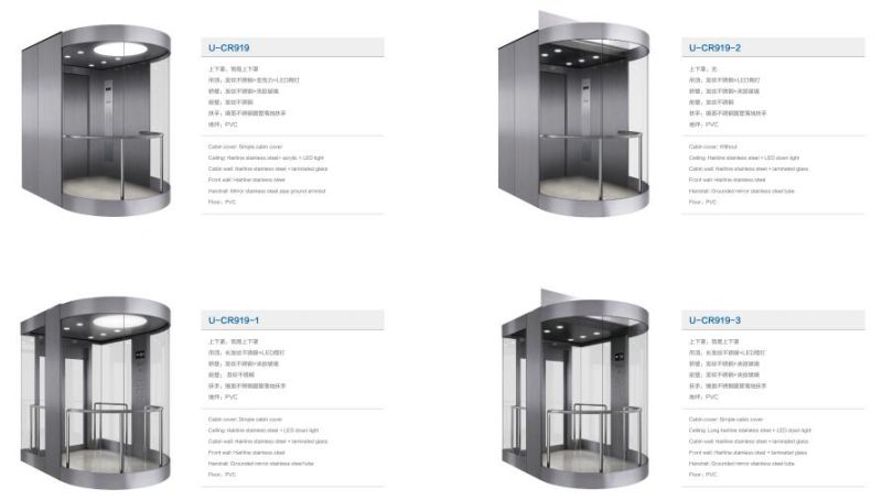 Circular Exquisitely Designed Glass Sightseeing Elevator Panoramic Elevator with Good Price