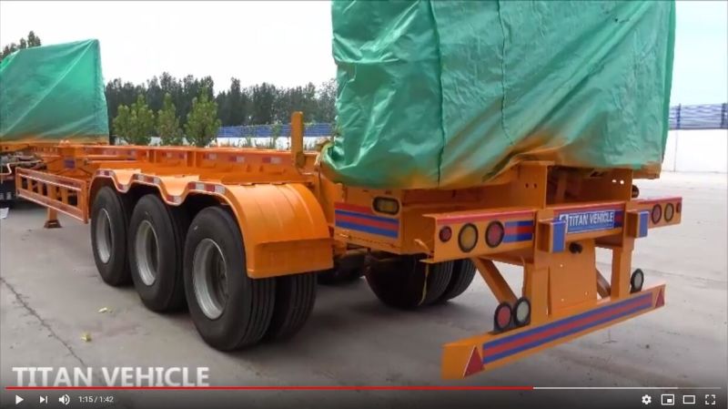 Titan 45 Tons Half Telescopic Side Lifter Trailer Truck