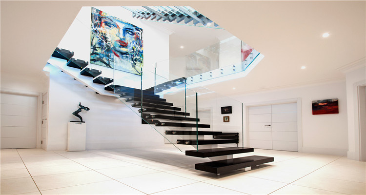 Staircases Curved Glass Staircase Retractable Automatic Indoor Staircase