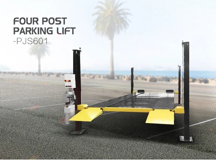 Four Parking Space Hydraulic Four Post Parking Lift 4 Post Car Parking Lift with Electrical Control Box