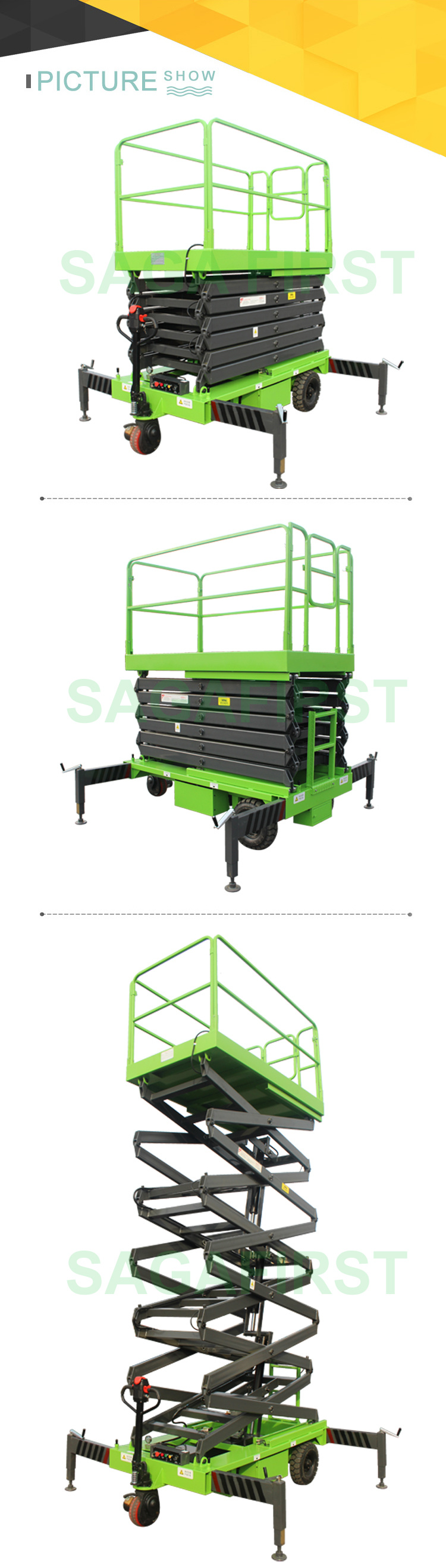 Hydraulic Lift Table Aerial Work Lift Platform Man Lift with 6m~20m Height