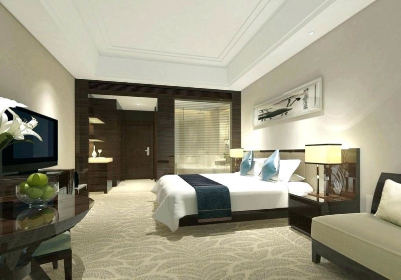 Modern Design Hotel Furnishing Fixed Movable Wood Upholstered Hospitality Furniture