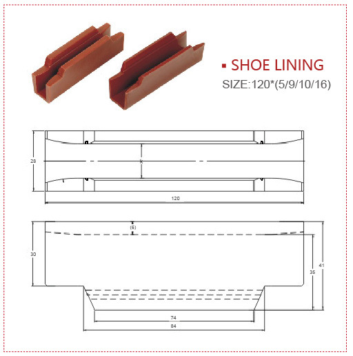 Sn-SGS-H17 Elevator Car Sliding Guide Shoe for Lift Spare Parts