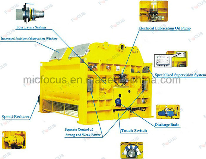 Construction Equipment Js1500 Electric Twin Shaft Concrete Mixer with Lift