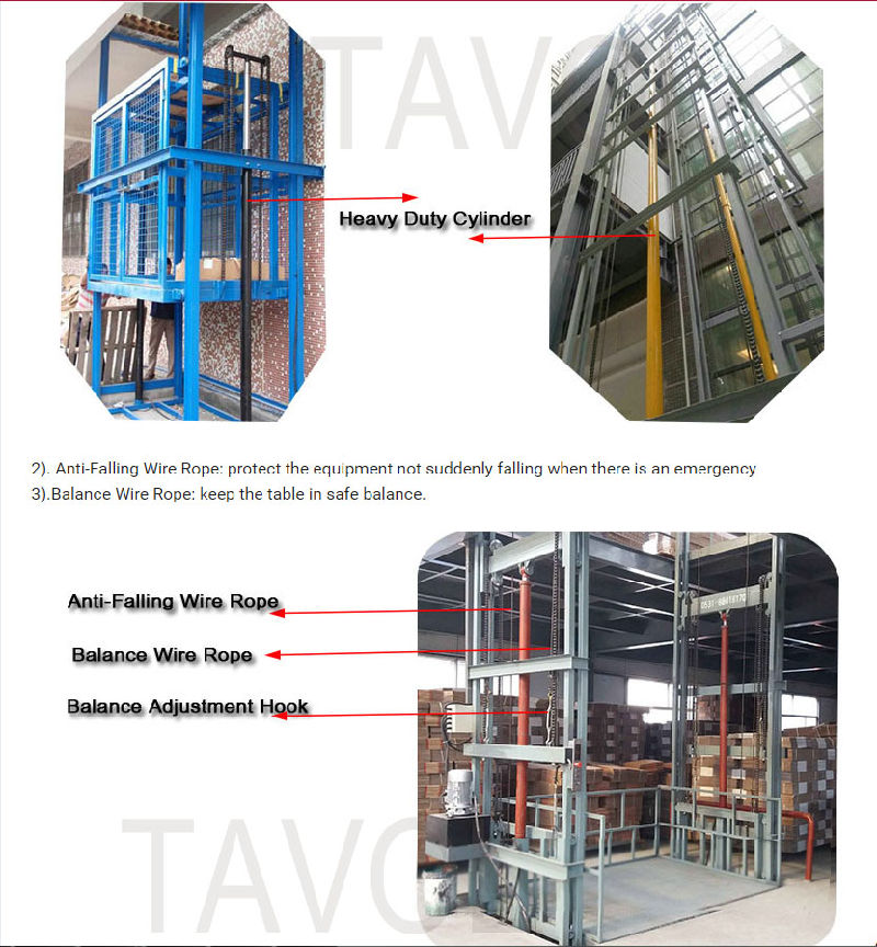 Tavol Cargo Lift Outdoor Material Lift Electric Goods Lift