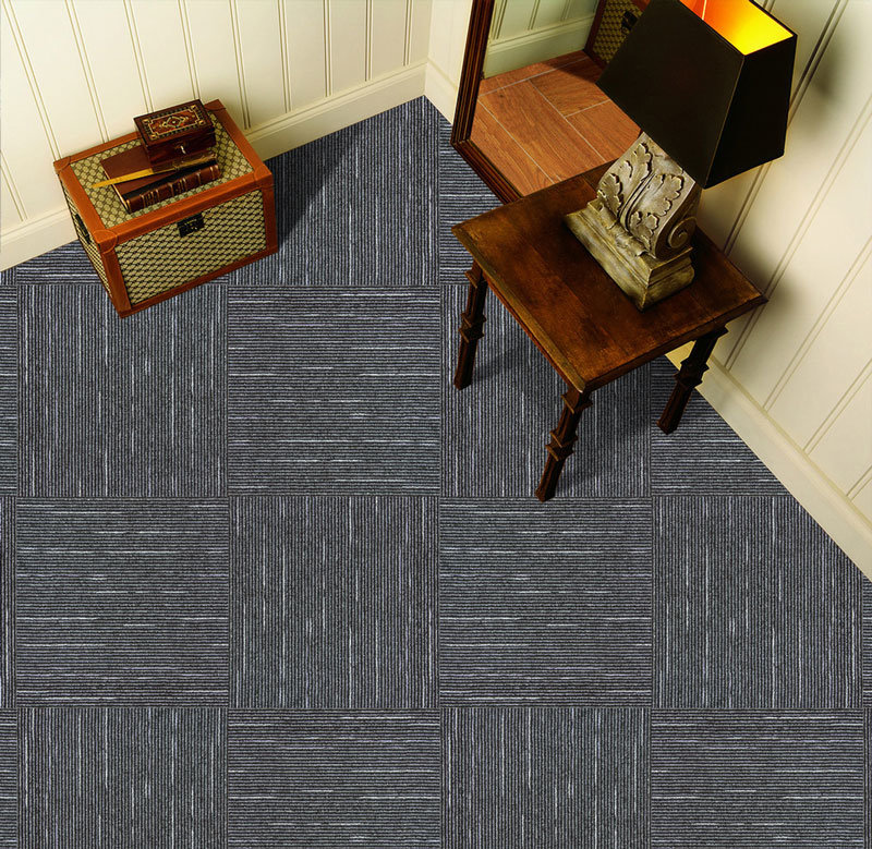 Movable Modular Carpet Tiles 50X50cm Soundproof Commercial Carpet Office Carpet Home Hotel Carpet Tiles PP Surface Bitumen Backing for Market Using