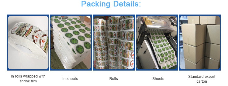 Printing Roll Custom Logo Self Adhesive Labels Stickers for Food Package, Printed Food Labels
