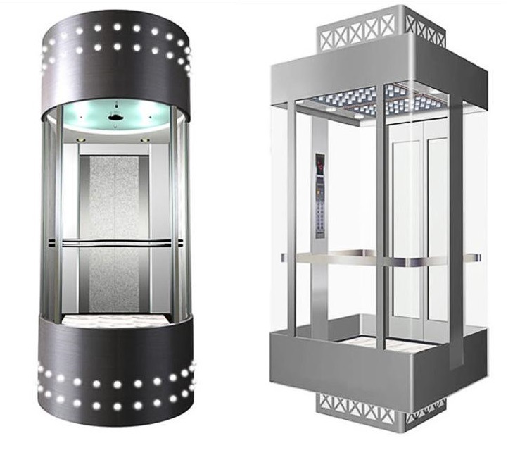 Sightseeing Elevator Glass Door Small Machine Room