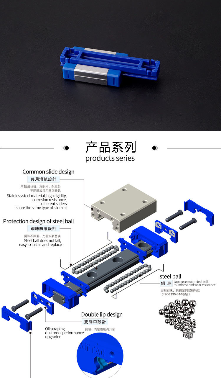 Air Tac Elevator Dimensional Guide Rail Type Elevator, Guide Rail and Slider Calculation