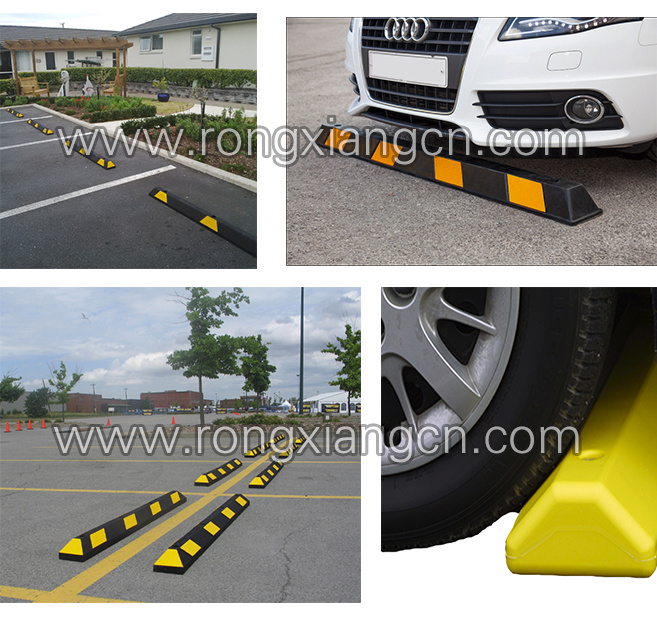 Rubber Wheel Stopper Recycled Garage Rubber Parking Lot Bumper for Car