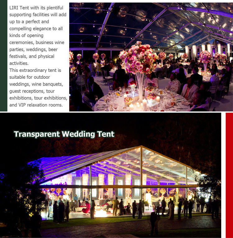 100sqm Clear Span Tent with Glass Wall for Outdoor Events